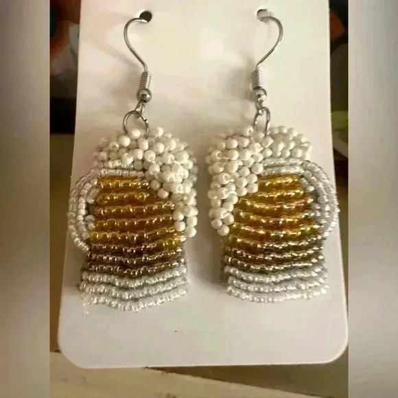 Beer mug beaded glass - Picture 1 of 7